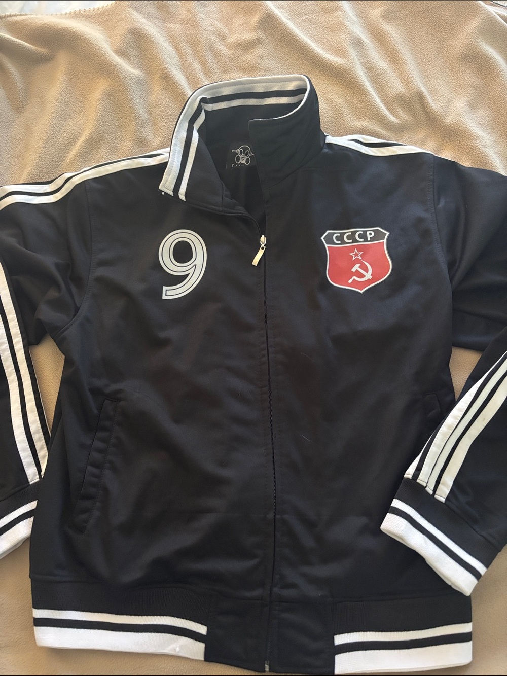 RUSSIA CCCP Black Track / Athletic Jacket - XXL - Soviet Union